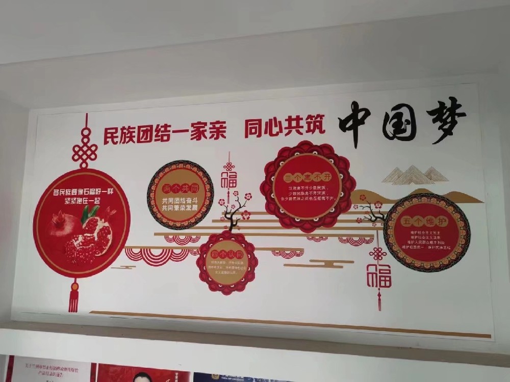 社區(qū)黨建文化墻設計制···